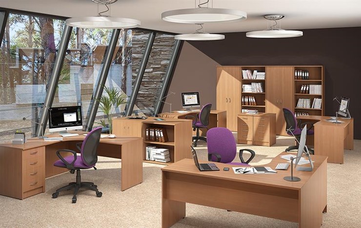 Офисный набор мебели IMAGO - рабочее место, шкафы для документов в Вологде - изображение 2